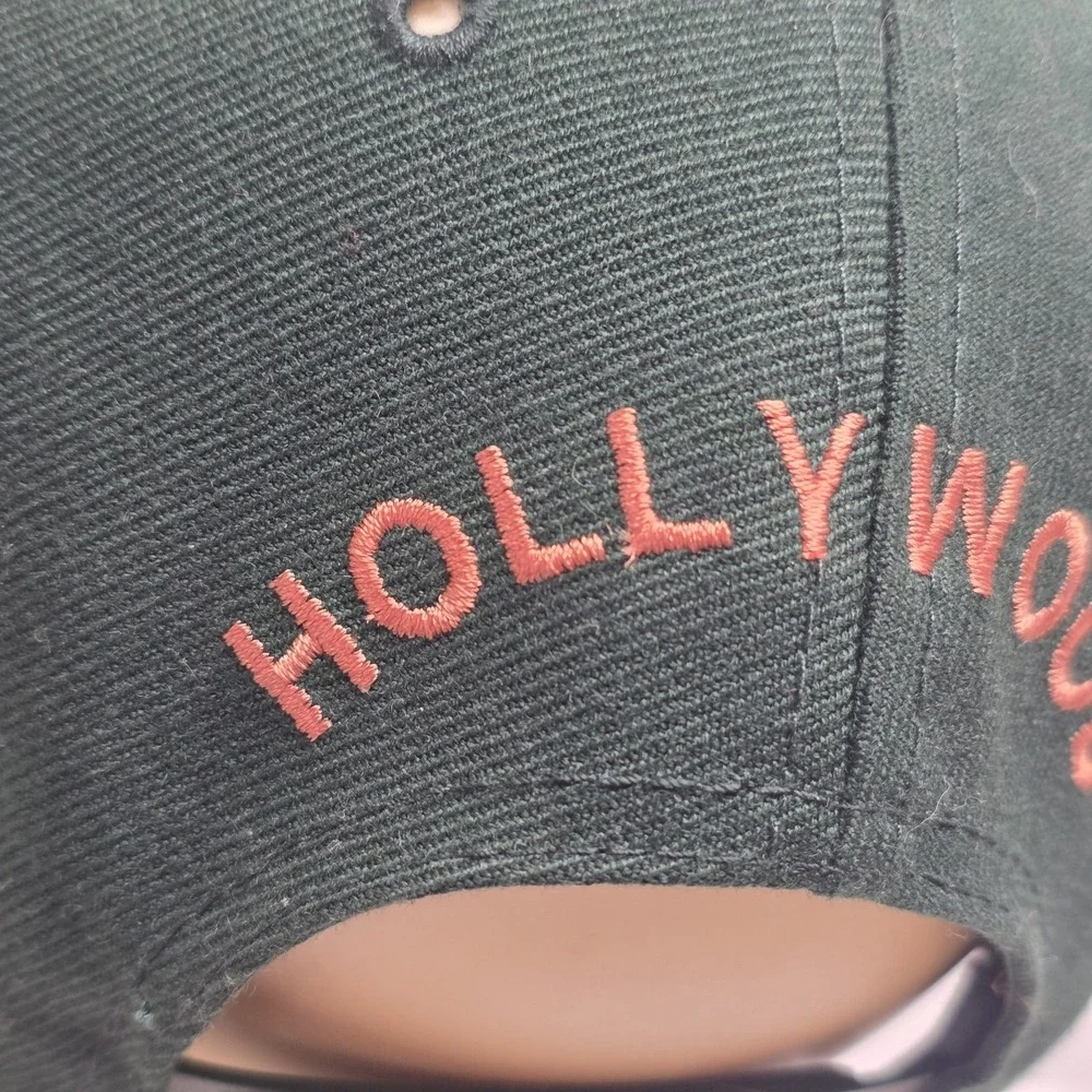 Color by Deluxe Hollywood Snapback Hat Green Brown Leather Vintage